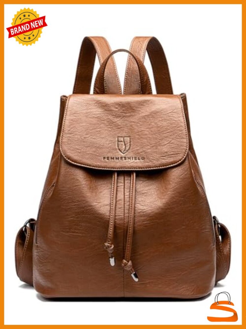 Vegan Leather Backpack Purse With Rfid Security Pocket And Hidden Magnetic Flap